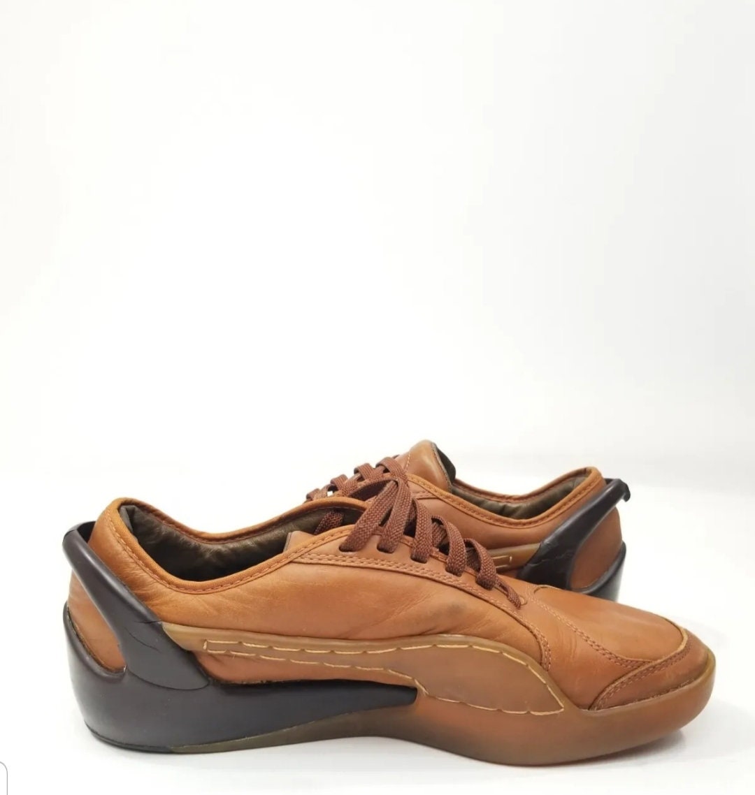 Vintage PUMA X Alexander Mcqueen Brown Runway Shoes. Men's
