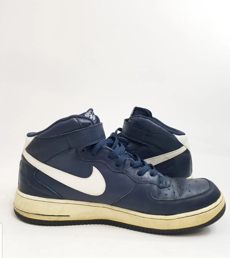 Nike Air Force 1 '07 Mid AF1 Blue Basketball Sneakers. Men's Size 13 315123-404 image 5