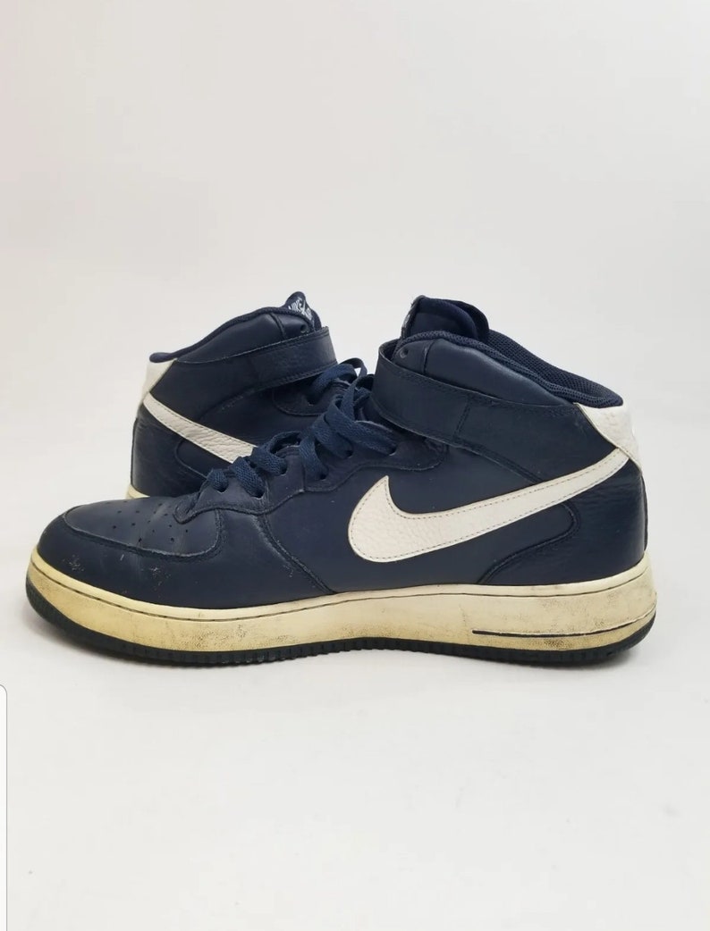 Nike Air Force 1 '07 Mid AF1 Blue Basketball Sneakers. Men's Size 13 315123-404 image 6