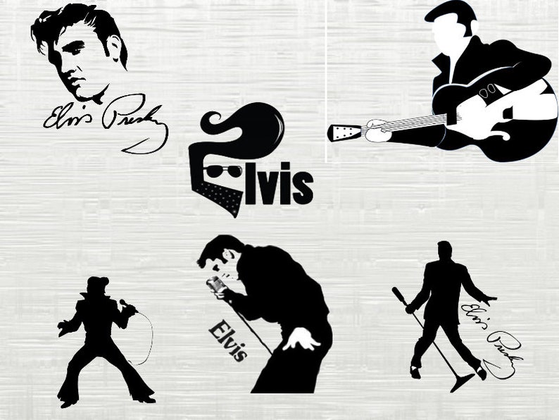 Elvis SVG Elvis DXF King of Rock Svg Rocknroll Svg Music | Etsy