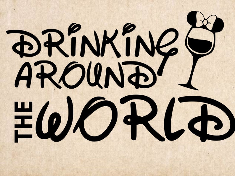 Download Disney SVG Epcot svg drinking around the world dxf | Etsy