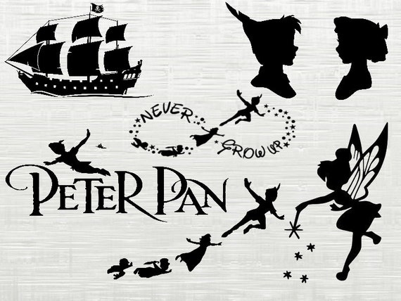Peter Pan svg cutfiles tinkerbell svg Peter pan pillow | Etsy