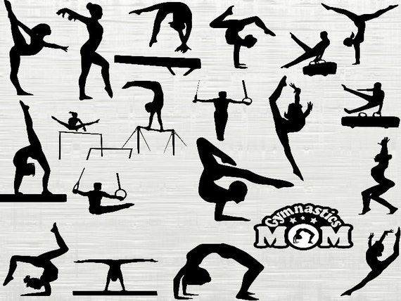 Gymnastics Svg Circus Clipart Gymnastics Cutfiles Gymnast Etsy