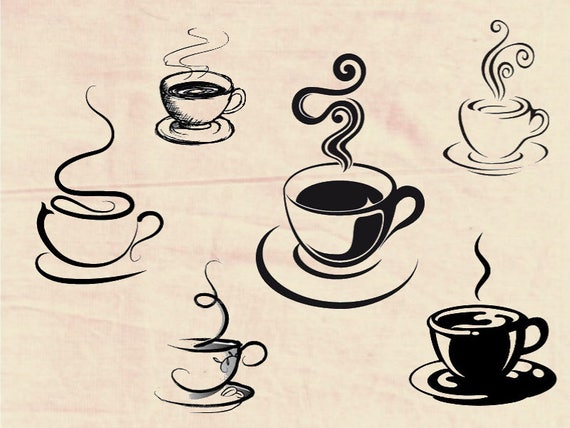 Kaffee Svg Kaffee Cutiles Silhouette Cameo Cutfiles Etsy