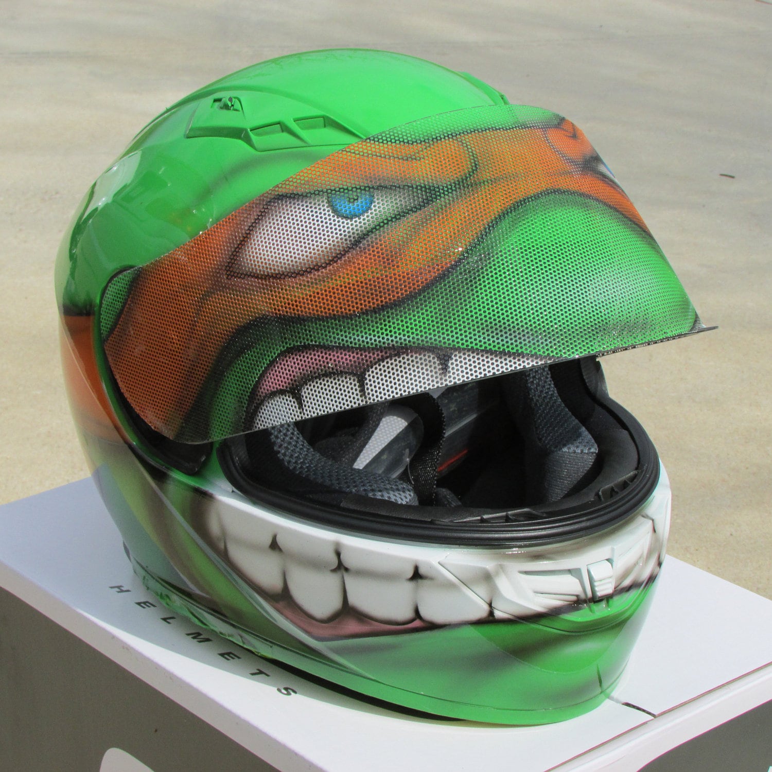 Ninja Turtles Michelangelo Custom Painted Motorcycle Helmet - Etsy UK