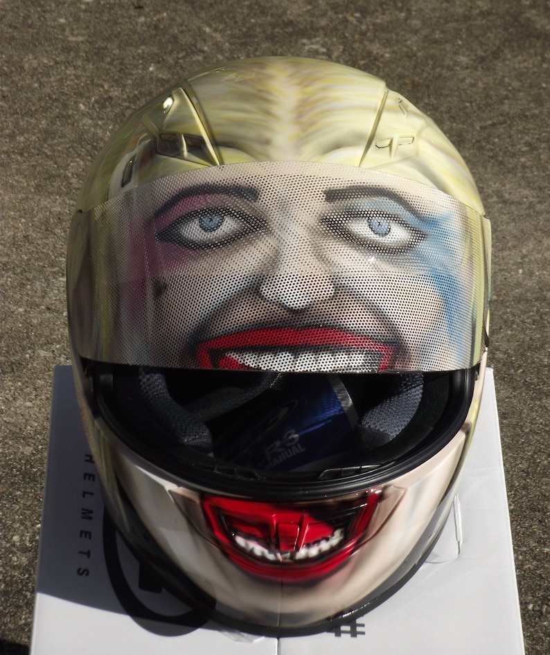 Harley Quinn Custom Painted Motorcycle Helmet Etsy