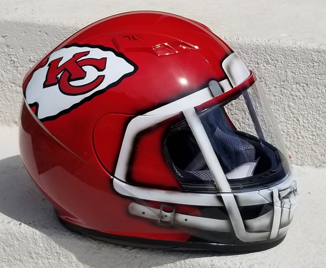 Kansas City Chiefs custom painted motorcycle helmet Etsy