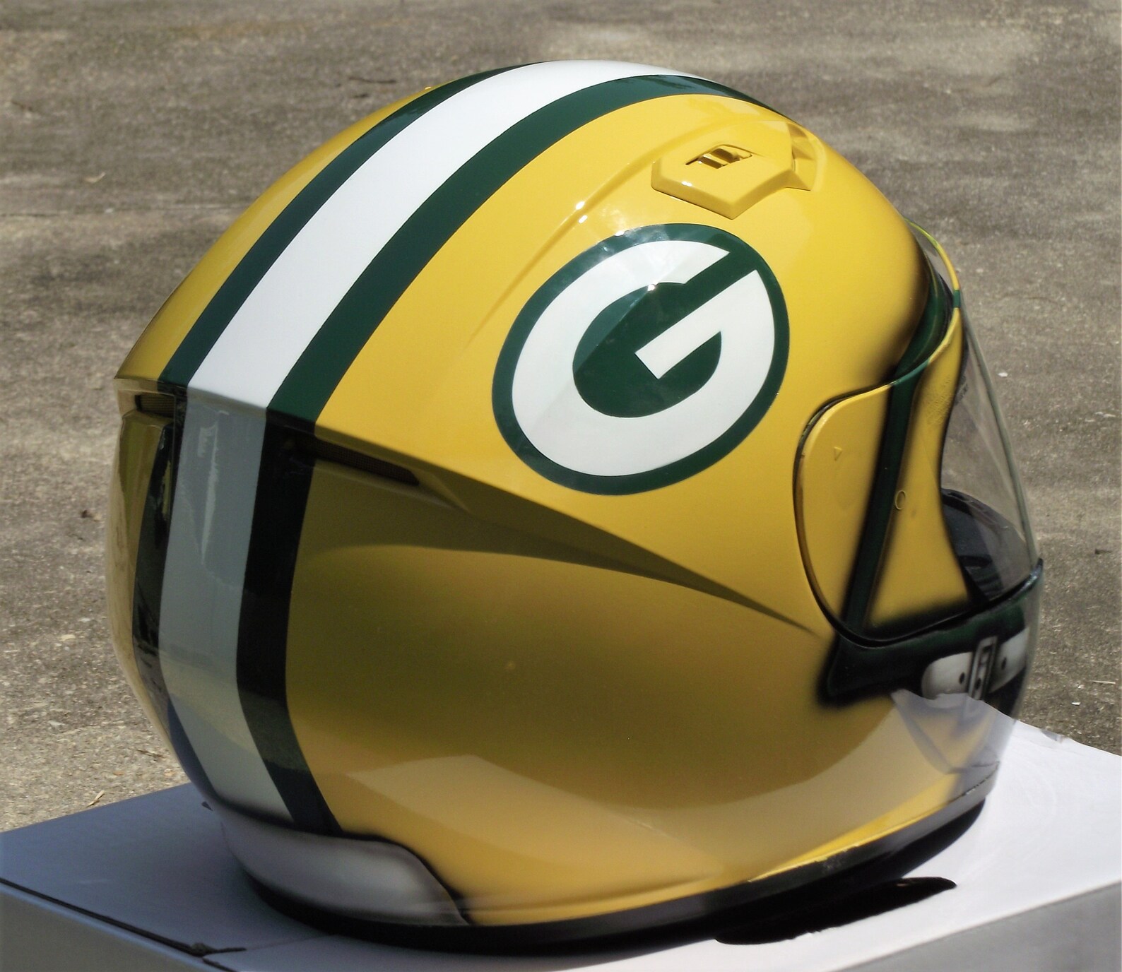 Green Bay Packers custom painted motorcycle helmet | Etsy
