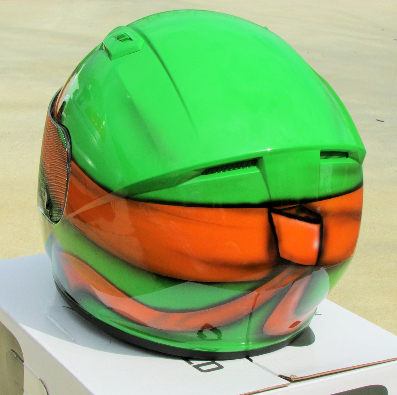 Ninja Turtles Michelangelo Custom Painted Motorcycle Helmet | Etsy