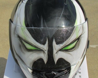 Casco moto verniciato personalizzato Spawn