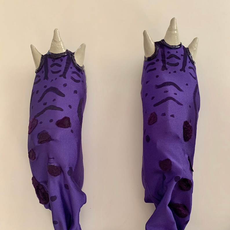 Purple dragon costume bodysuit Reignited. Custom spandex bodysuit