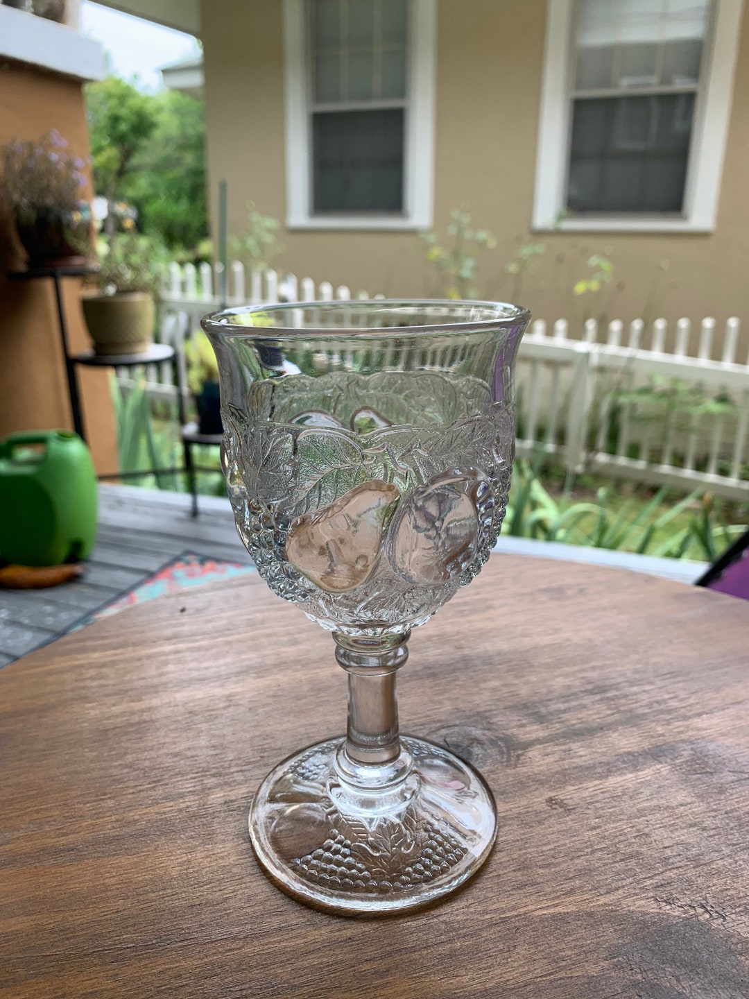 Della Robbia Stemmed Glass/ Wine Glass Etsy