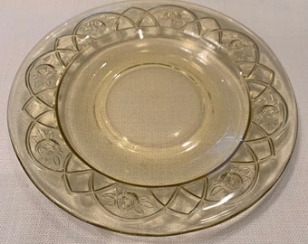 Rosemary Dutch Rose Amber Saucer