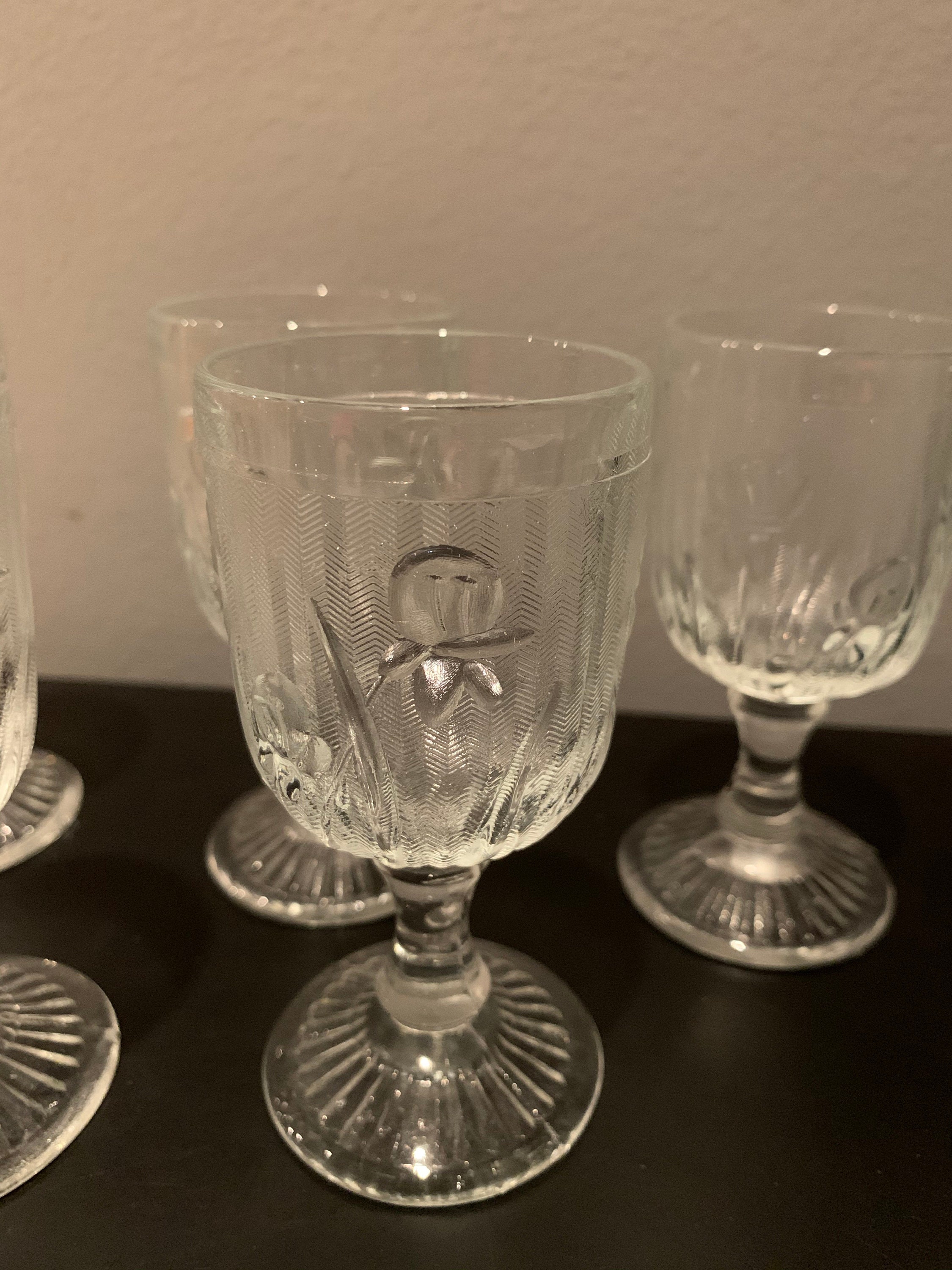 Jeannette iris and herringbone depression glassware