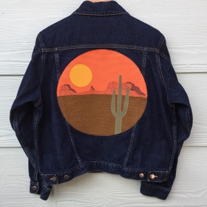 Denim jacket with desert