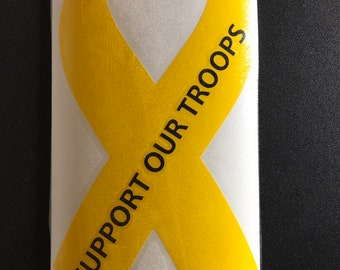 Support our troops yellow ribbon