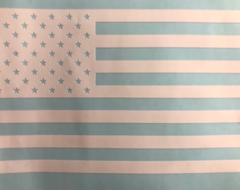 American flag vinyl decal