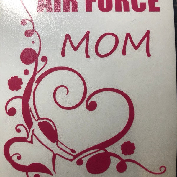 Air Force Mom vinyl window decal