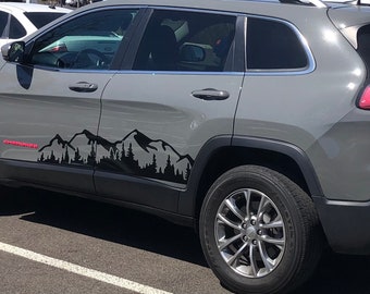 Mountain scene decal