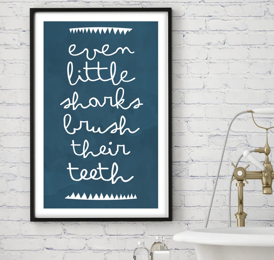 Brush Your Teeth Printable Poster Wall Art 11x17 Children - Etsy