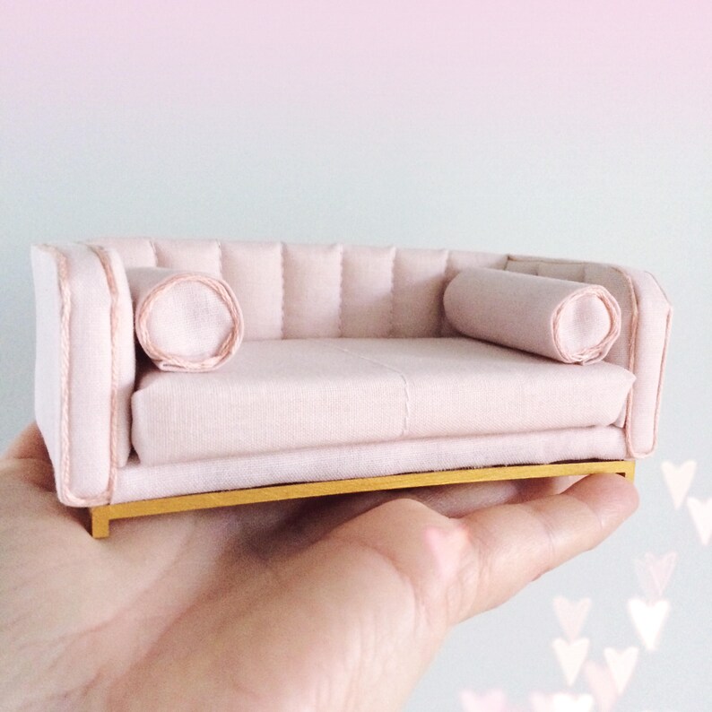 Miniature sofa modern miniature couch miniature lounge Etsy