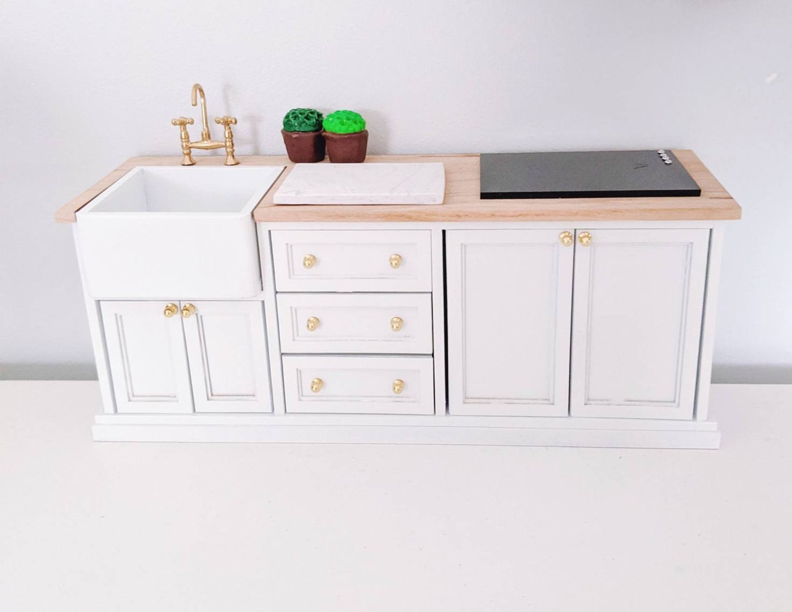Miniature Kitchen 112 Scale Stand Alone Modern Etsy Australia