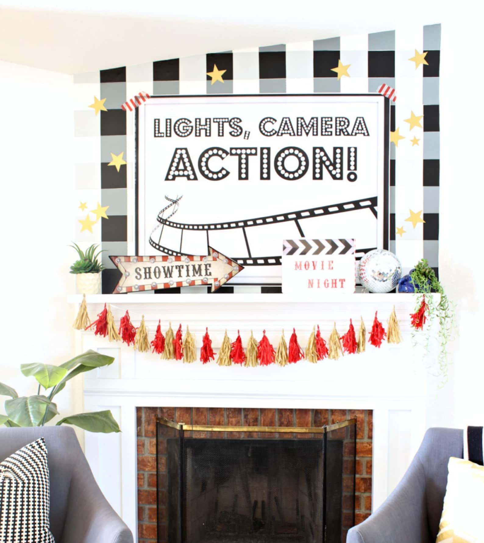 Downloadable Lights Camera Action Oversized Poster Print Etsy