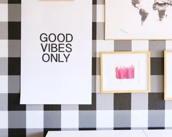 Downloadable Good Vibes Only oversized wall art gallery poster artwork