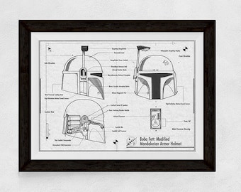 DOWNLOADABLE Star Wars Boba Fett Print oversized poster wall art