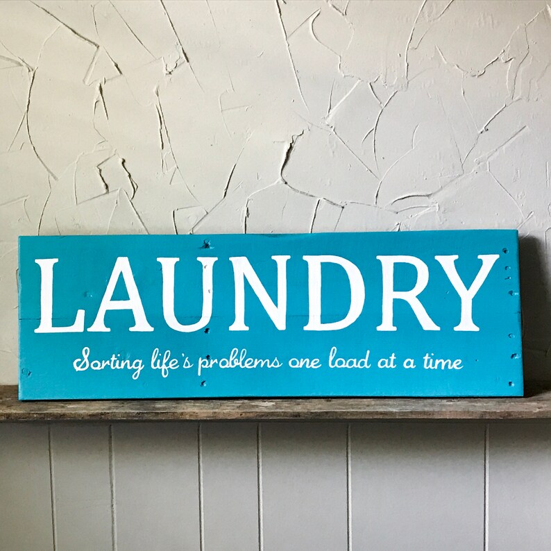 Señales de lavandería decoración de la lavandería pintada a | Etsy