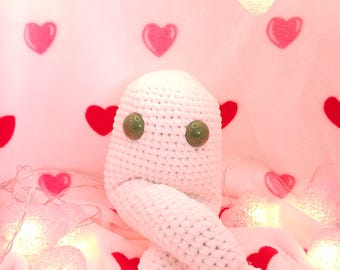 Friendly neighborhood nightcrawler. A handmade Crochet friend!