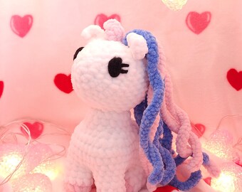 Standing Crochet Unicorn Plushie | Ultra-Soft Crochet Stuffed Animal