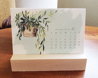 READY TO SHIP // House Plants Desk Calendar 2024 | 2024 Calendar + Stand | Teacher Gift | Stocking Stuffer | Co-Worker Gift | Christmas gift