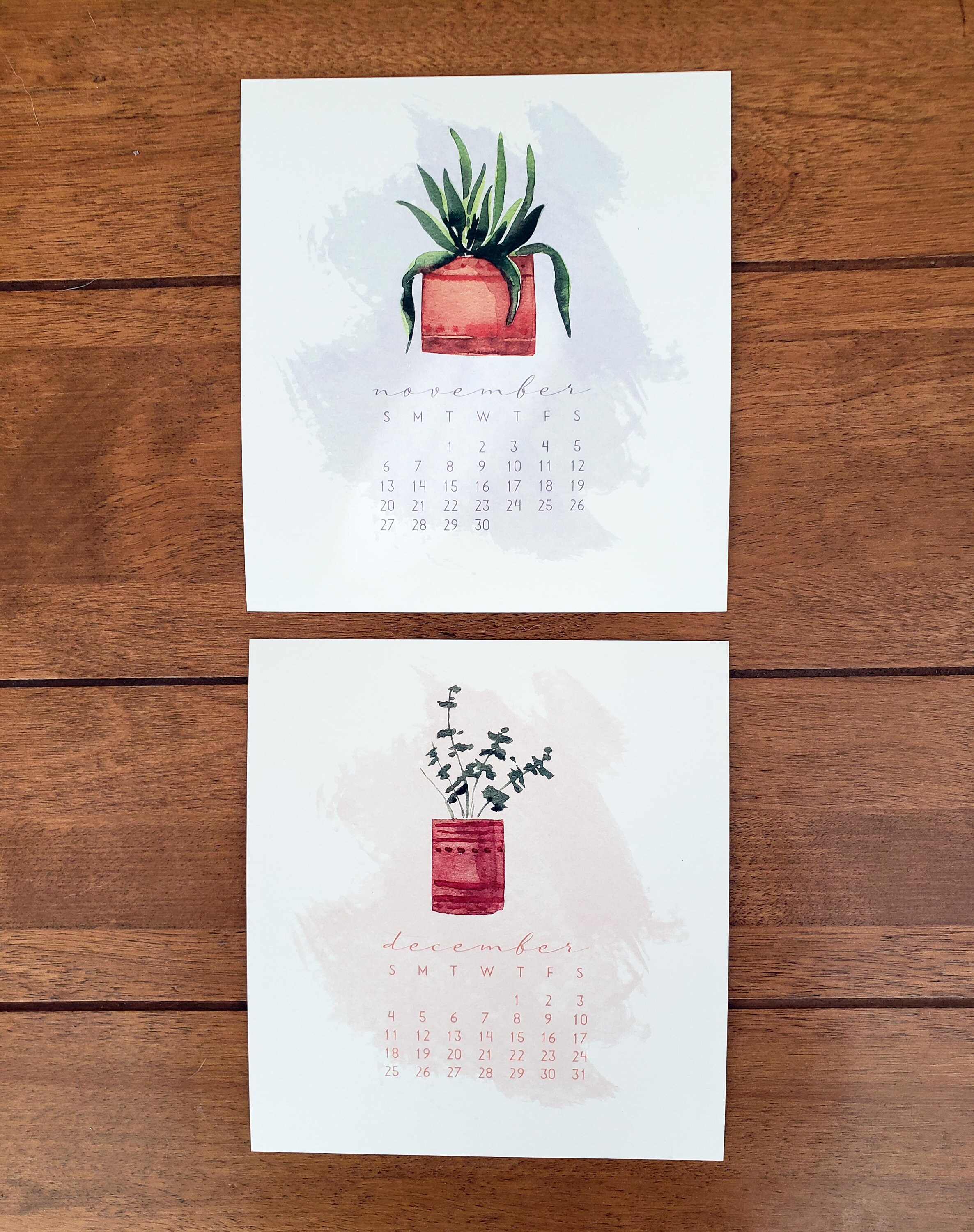 READY TO SHIP // House Plants Desk Calendar 2022 2022 Modern Etsy