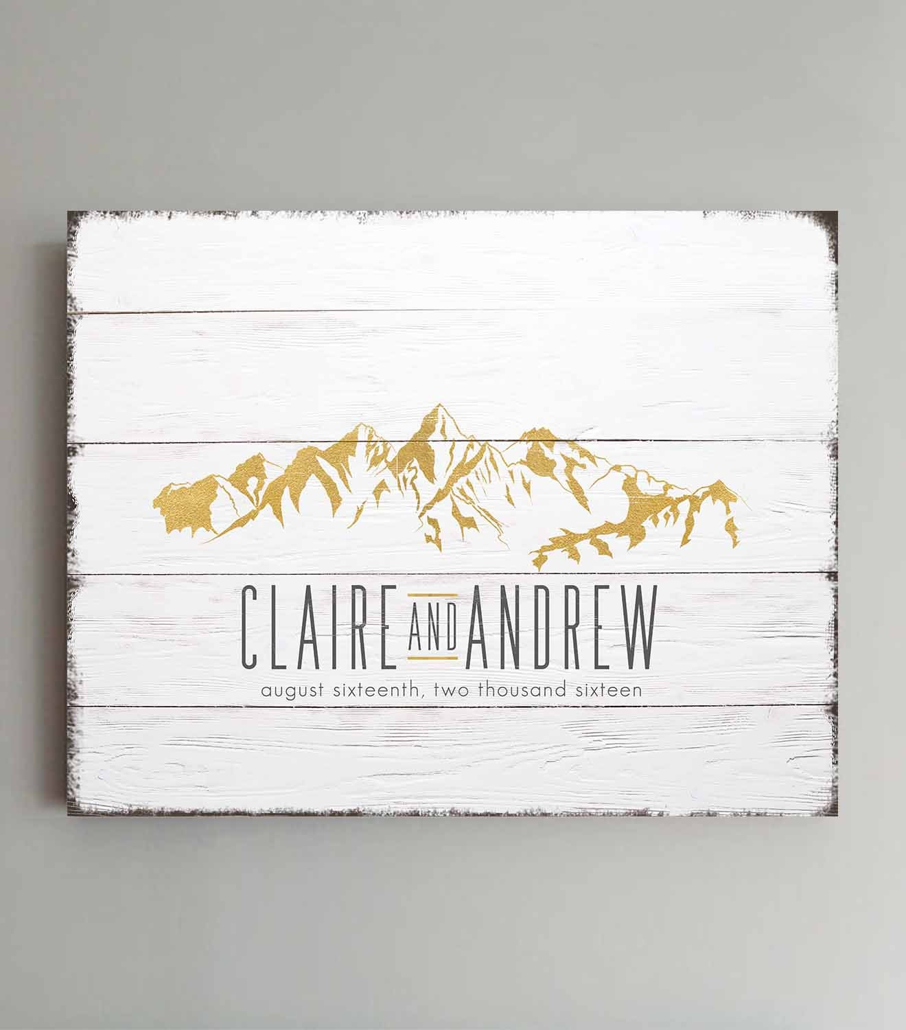 Wedding Guest Book Wood 30150 Guests Gold Wedding Etsy