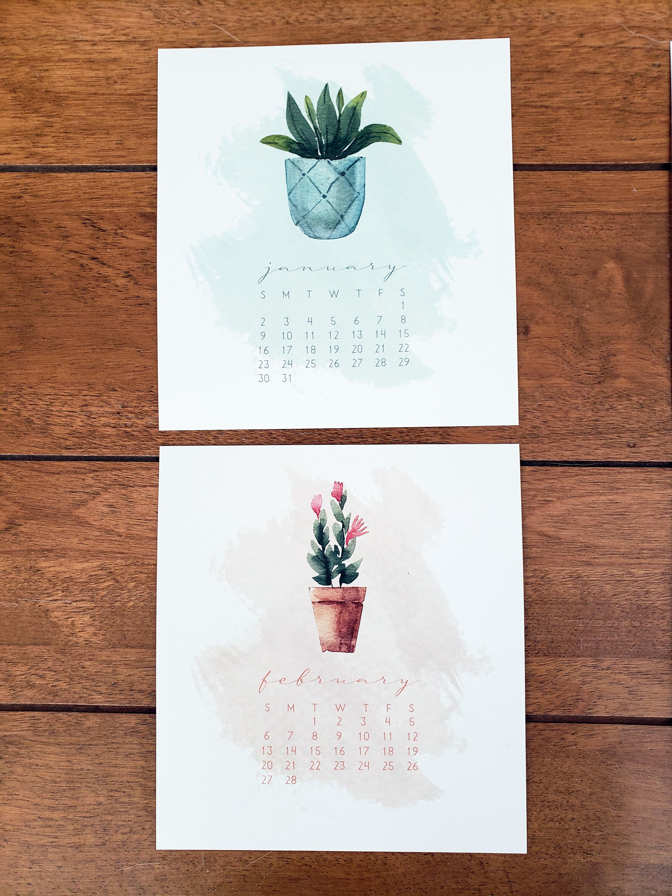 READY TO SHIP // House Plants Desk Calendar 2022 2022 Modern Etsy