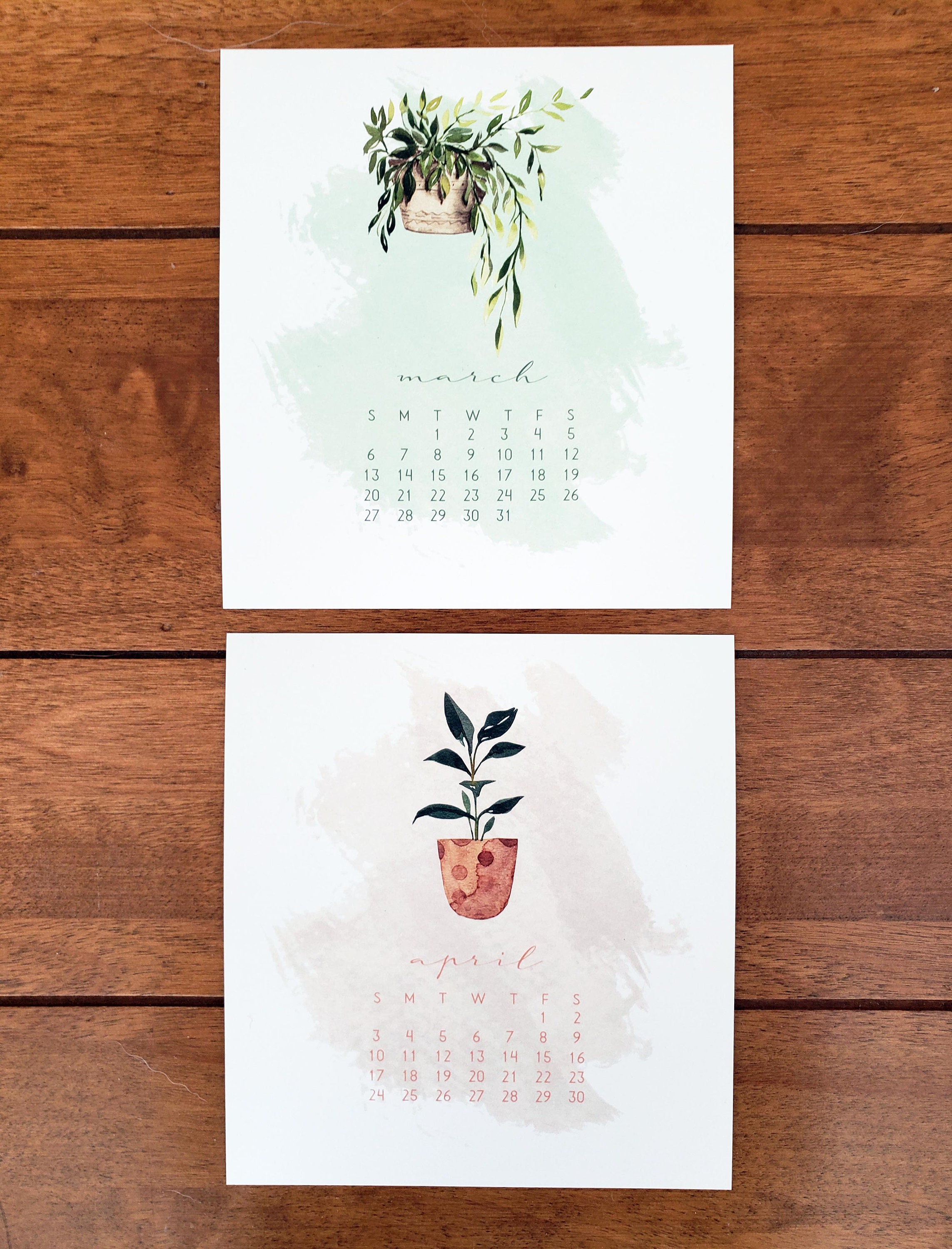 READY TO SHIP // House Plants Desk Calendar 2022 2022 Modern Etsy