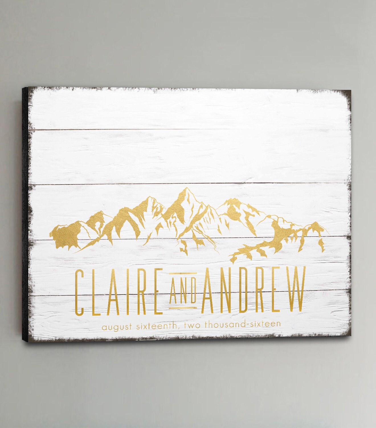 Wedding Guest Book Wood 30150 Guests Gold Wedding Etsy