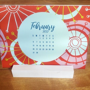 READY TO SHIP // Mid Century Modern Art Mini Desk Calendar 2025 | 2025 1950 Art Desk Calendar | 2025 Calendar with Stand | Free Shipping ds1