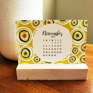 2025 desk calendar | Mid Century Modern Art Mini Desk Calendar 2025 | 2025 1950 Art Desk Calendar | 2025 Calendar with Stand |  ds2