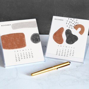 READY TO SHIP // Abstract Art Desk Calendar 2023 Modern Desk - Etsy