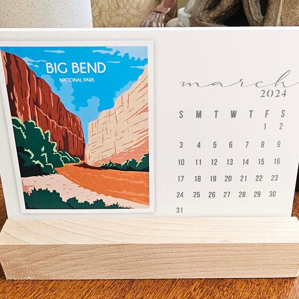 Parks Art Calendar Etsy