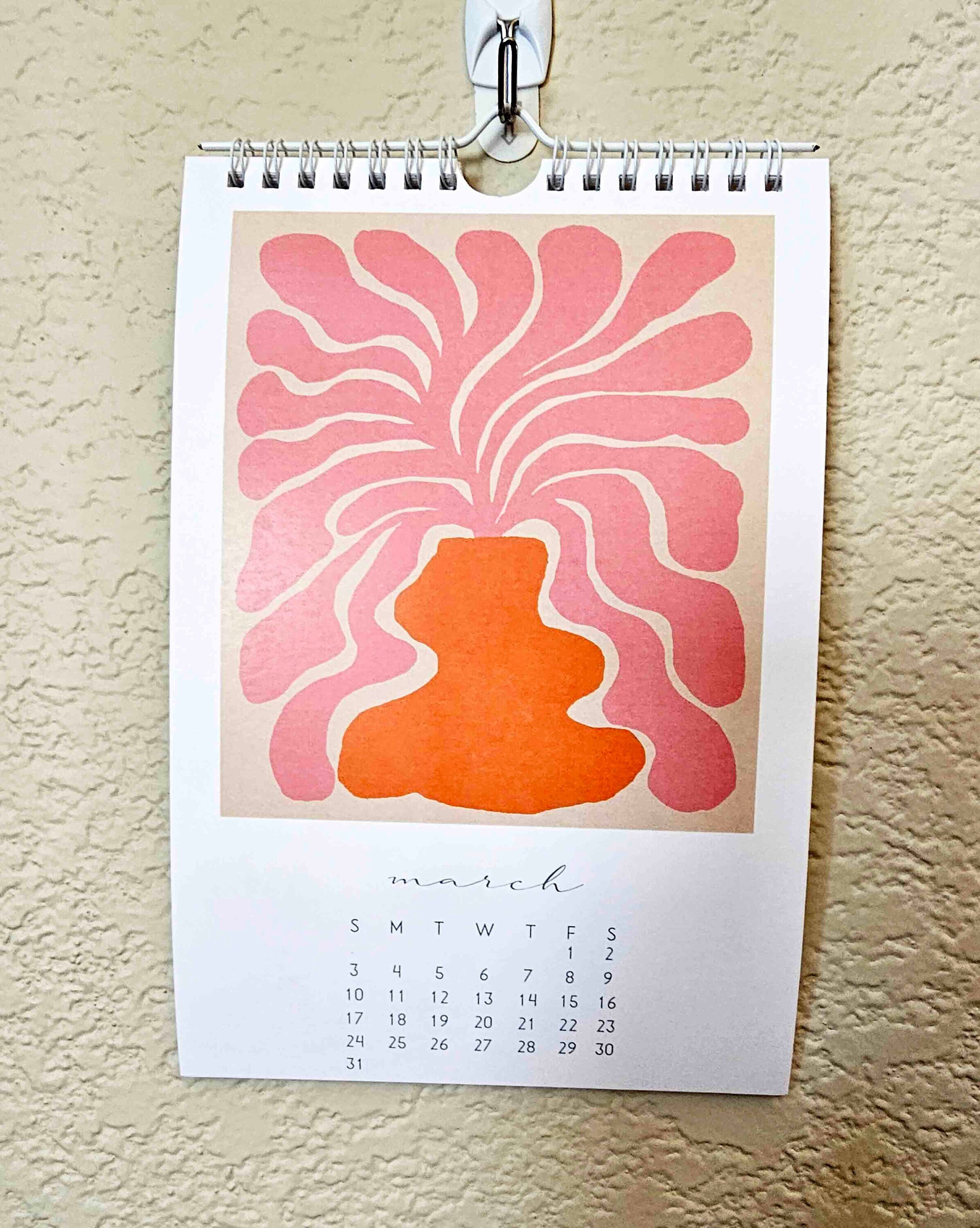 Retro Groovy Floral Art Wall Calendar 2024 Retro Floral Mini Desk Calendar  2024 Floral Art Mini Desk Calendar 2024 Calendar Stand - Etsy
