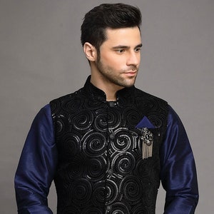 Nehru jacket with black kurta pajama online