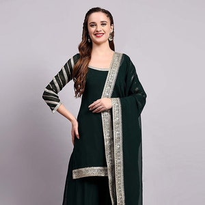 Embroidered Viscose Georgette Pakistani Suit