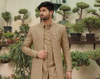 Embroidered Georgette Sherwani