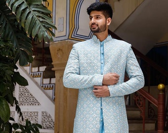Embroidered Georgette Sherwani
