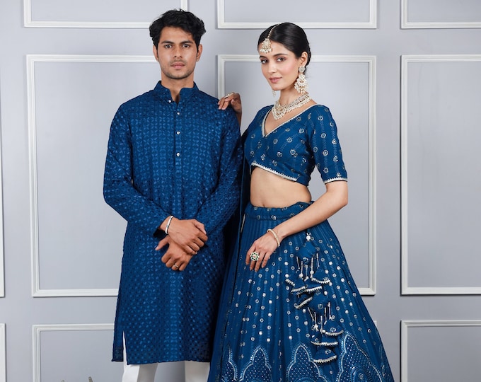 メンズコットンレーニンドーティクルタセット、インドの民族衣装