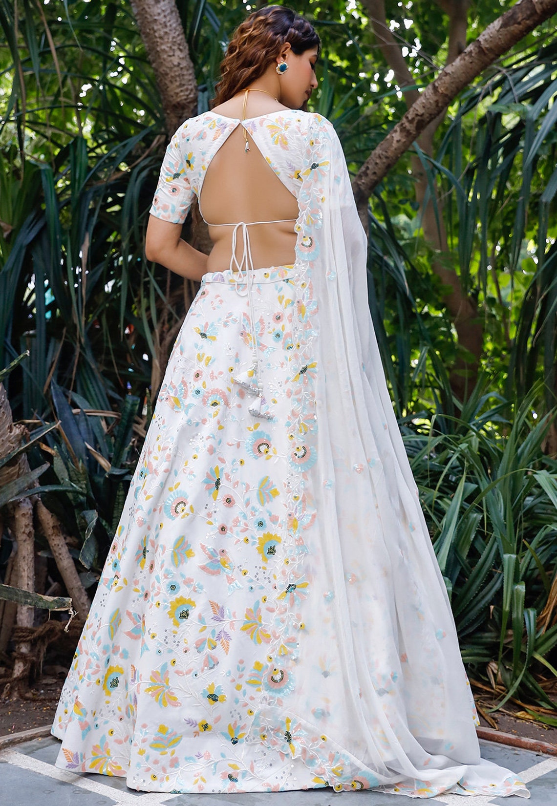 Peaceful Light Georgette Lehenga main image 1