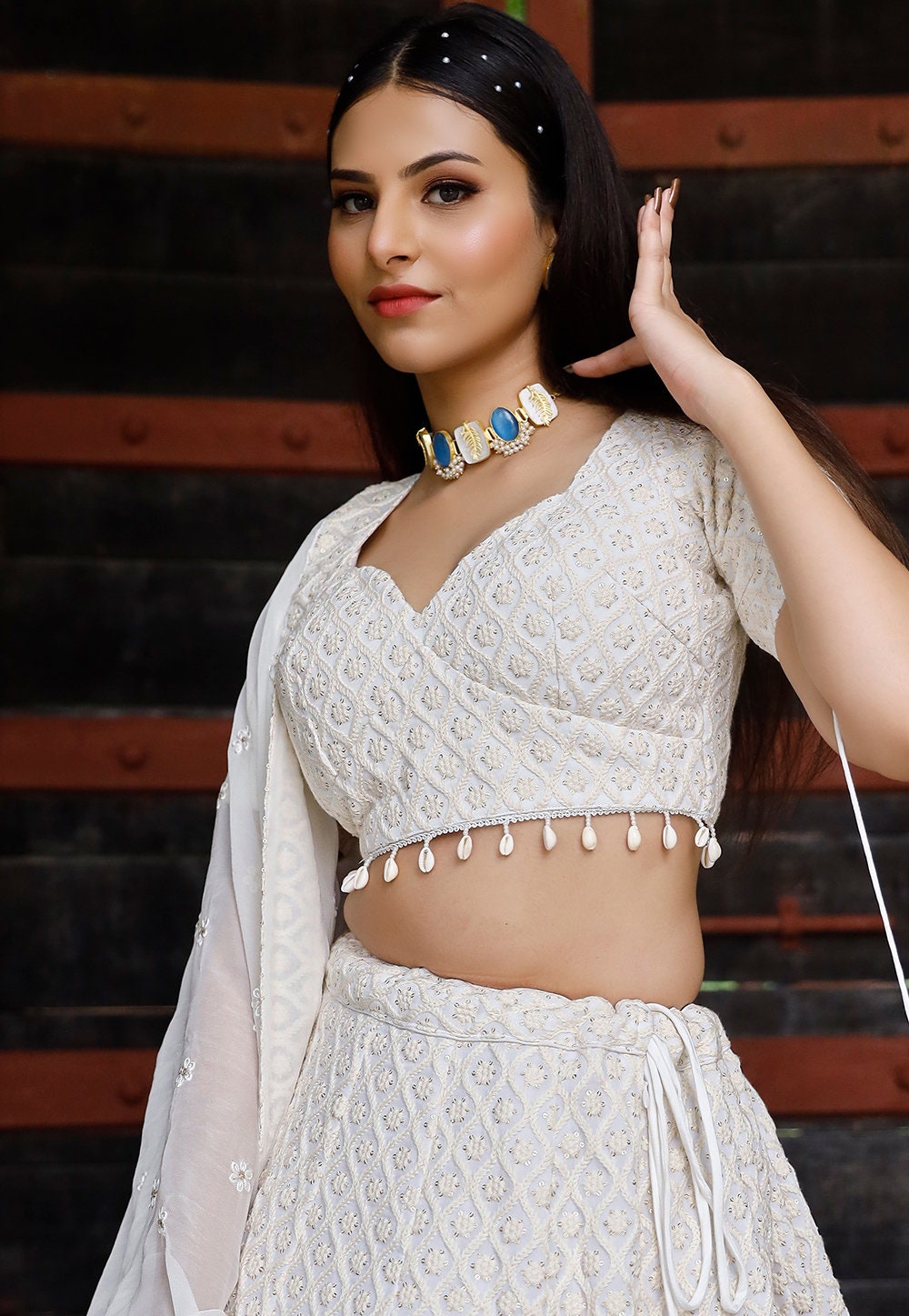 Peaceful Light Georgette Lehenga main image 0